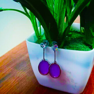 Kadhani's Violet Radiance Earrings - The Glow drops collection