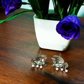 Kadhani's Wings of Grace Earrings - An oxidized dangler collection