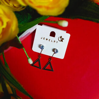 Kadhani’s Geometric Charm Triangle Earrings - A Unique dangler collection