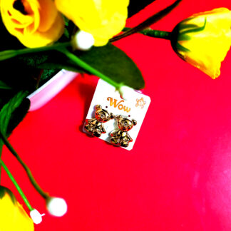 Kadhani’s Golden Teddy Charm Earrings - A cute studs collection