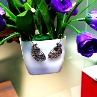 Kadhani’s Regal Peacock Drop Earrings - An oxidized drops collection