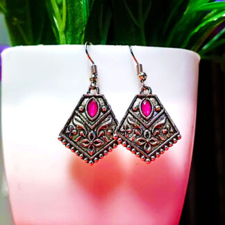 Kadhani's Mystic Mirage Oxidized Dangler Earrings - An oxidized dangler collection